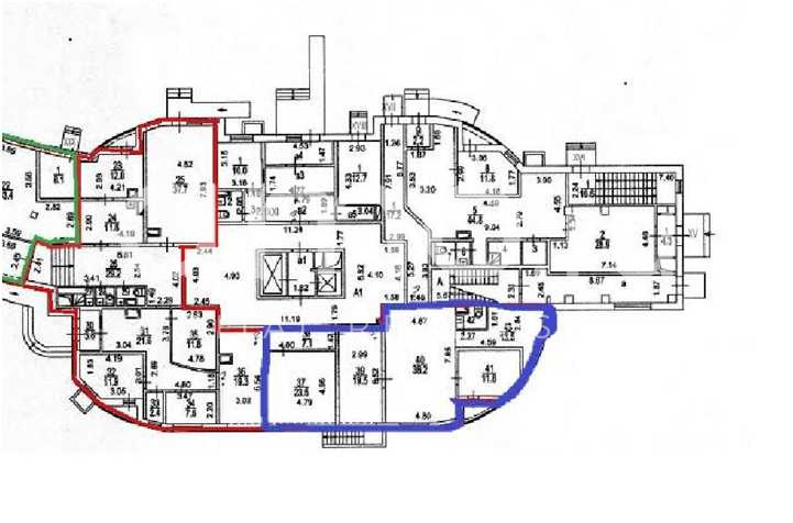 Планировка офиса 290 м², 1 этаж, Жилое здание «г Зеленоград, кор. 848А»